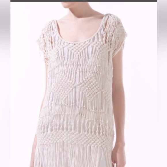 Zara Macrame crochet fringe dress coverup - Picture 4 of 8